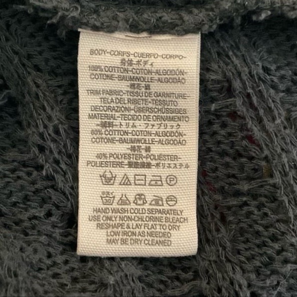 Free People We The Free Women's Gray Medium Thien's Hacci Long Sleeve Sweater​ - Picture 8 of 9